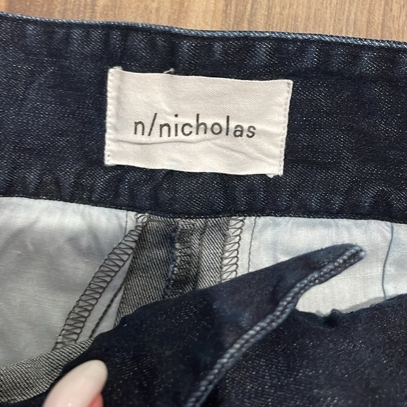 EUC NICHOLAS Blue Flare Wide Leg & High Waisted Jeans - Picture 4 of 7